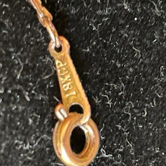 Citrine Caged Pendant Hanging from an 24" 80's Gold Faux Chain, Classic - Picture 5 of 9